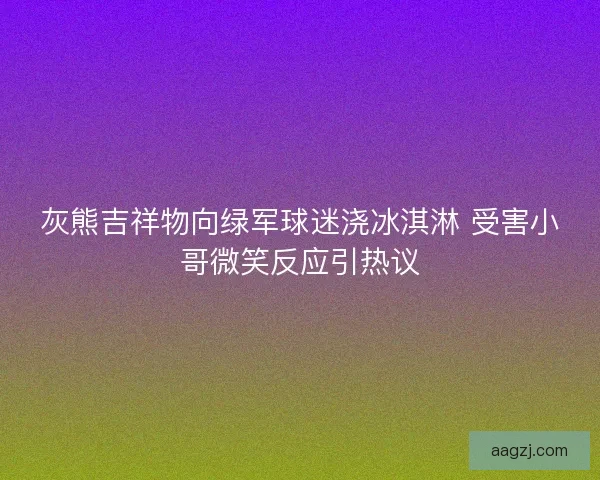 灰熊吉祥物向绿军球迷浇冰淇淋 受害小哥微笑反应引热议