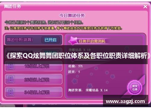 《探索QQ炫舞舞团职位体系及各职位职责详细解析》